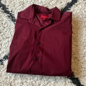 Alfani Maroon Dress Shirt